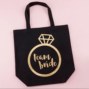 NWT Kate Aspin “Team Bride” Canvas Tote